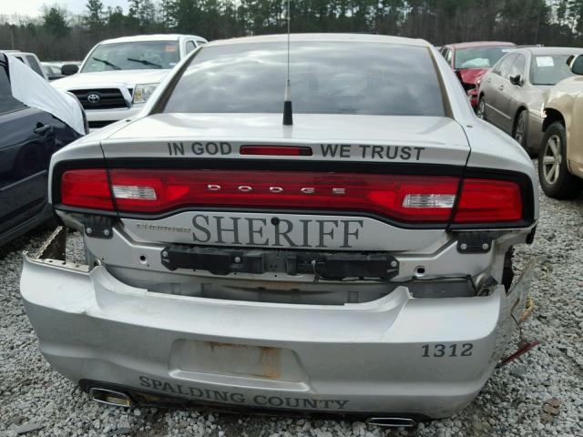 2C3CDXAT5DH676906 - 2013 DODGE CHARGER PO SILVER photo 9