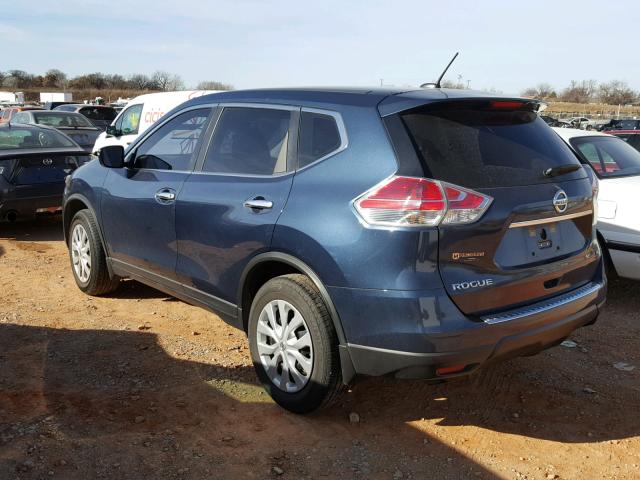 KNMAT2MV4FP547821 - 2015 NISSAN ROGUE S BLUE photo 3