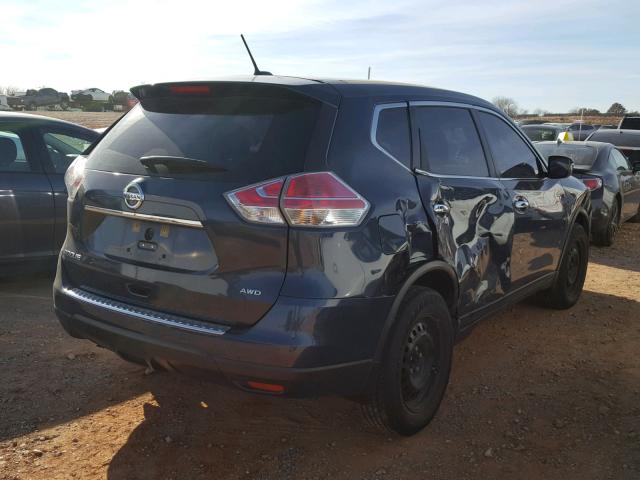 KNMAT2MV4FP547821 - 2015 NISSAN ROGUE S BLUE photo 4