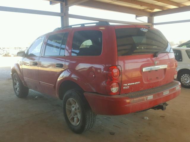 1D4HB48NX4F141118 - 2004 DODGE DURANGO SL RED photo 3