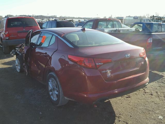 KNAGM4A73B5186805 - 2011 KIA OPTIMA LX RED photo 3