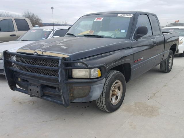 3B7HC13Y2WG196772 - 1998 DODGE RAM 1500 BLACK photo 2