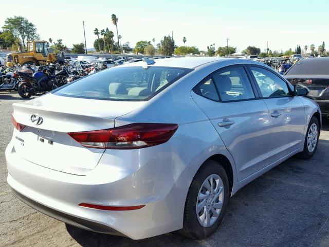 KMHD74LF8HU337911 - 2017 HYUNDAI ELANTRA SE SILVER photo 4