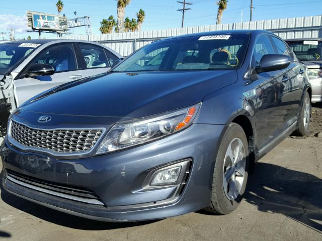 KNAGM4AD3F5078857 - 2015 KIA OPTIMA HYB GRAY photo 2