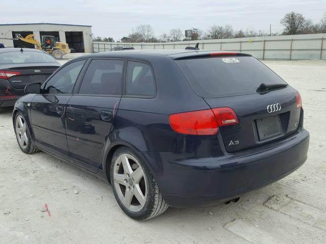 WAUHF78P36A043338 - 2006 AUDI A3 2 BLUE photo 3