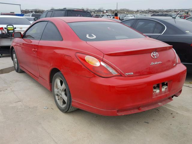 4T1CE38P54U765670 - 2004 TOYOTA CAMRY SOLA RED photo 3