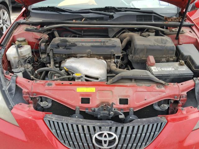 4T1CE38P54U765670 - 2004 TOYOTA CAMRY SOLA RED photo 7