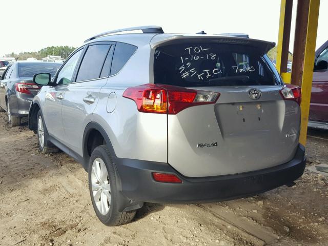 2T3YFREV3EW114541 - 2014 TOYOTA RAV4 LIMIT SILVER photo 3