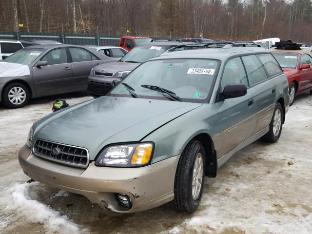 4S3BH675237605302 - 2003 SUBARU LEGACY OUT GREEN photo 2