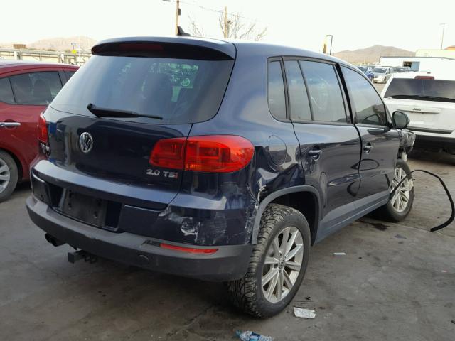 WVGAV3AX6EW547745 - 2014 VOLKSWAGEN TIGUAN S BLUE photo 4