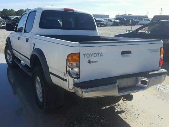 5TEGN92N33Z272379 - 2003 TOYOTA TACOMA DOU WHITE photo 3