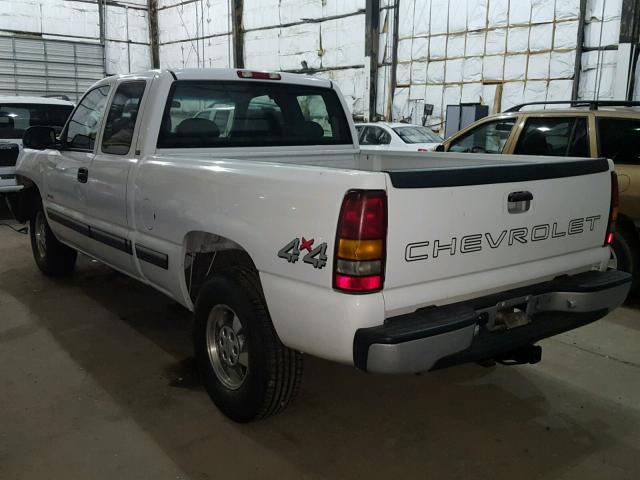 1GCEK19V11E280052 - 2001 CHEVROLET SILVERADO WHITE photo 3