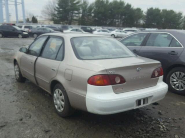 1NXBR12E32Z622242 - 2002 TOYOTA COROLLA CE BEIGE photo 3