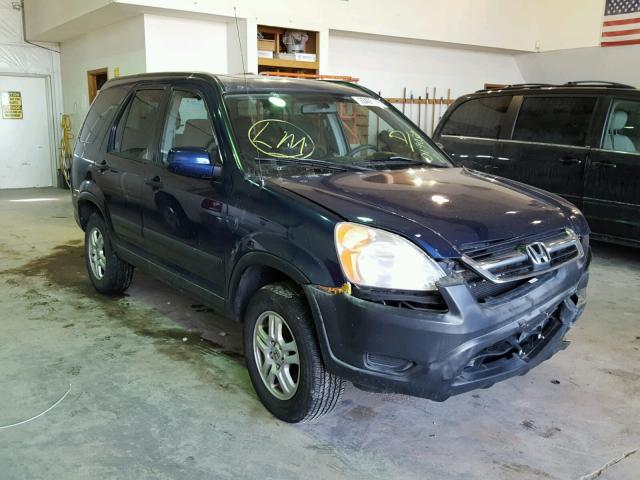 JHLRD78842C019038 - 2002 HONDA CR-V EX BLUE photo 1