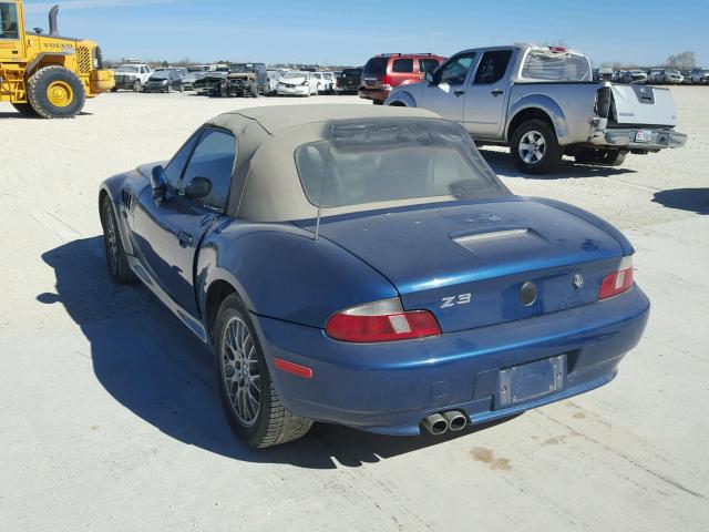 4USCH3348YLF70759 - 2000 BMW Z3 2.8 BLUE photo 3