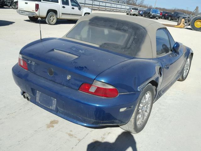 4USCH3348YLF70759 - 2000 BMW Z3 2.8 BLUE photo 4