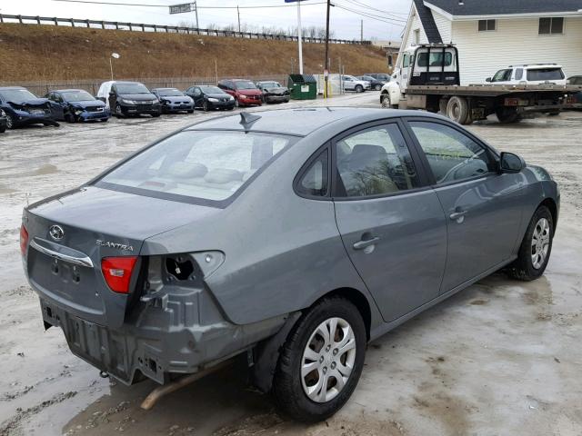 KMHDU4AD4AU940435 - 2010 HYUNDAI ELANTRA BL GRAY photo 4