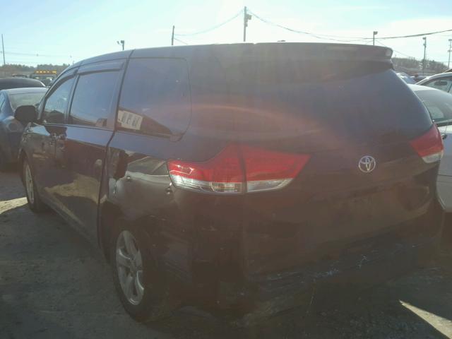 5TDZK3DC2ES463494 - 2014 TOYOTA SIENNA BAS BLACK photo 3