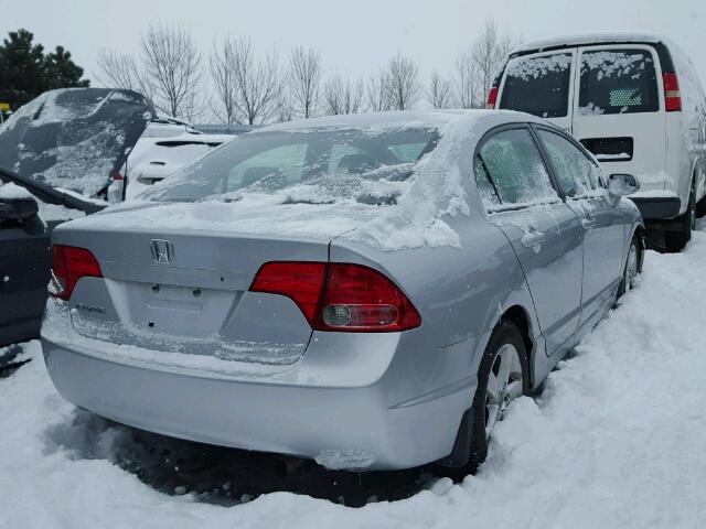 2HGFA16507H104463 - 2007 HONDA CIVIC LX SILVER photo 4