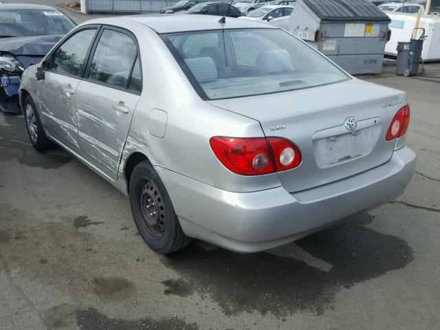 1NXBR32E93Z083462 - 2003 TOYOTA COROLLA CE SILVER photo 3