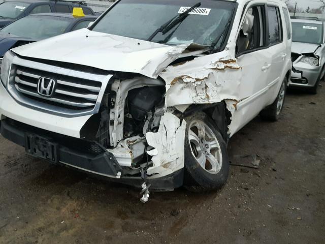 5FNYF4H52CB502359 - 2012 HONDA PILOT EXL WHITE photo 9