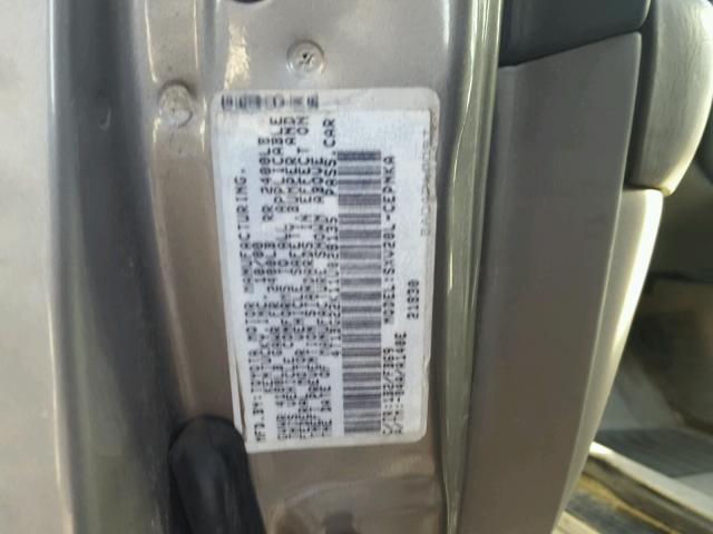 4T1BG22K11U028135 - 2001 TOYOTA CAMRY CE TAN photo 10