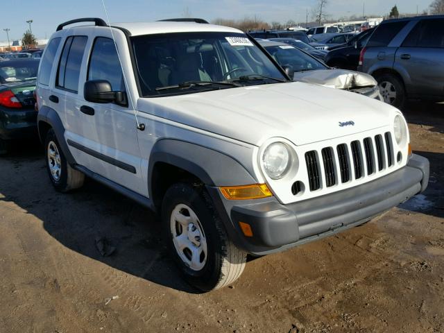 1J4GL48K57W588305 - 2007 JEEP LIBERTY SP WHITE photo 1