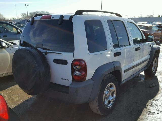 1J4GL48K57W588305 - 2007 JEEP LIBERTY SP WHITE photo 4