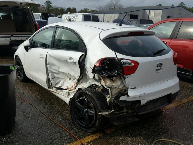 KNADM5A33C6017417 - 2012 KIA RIO LX WHITE photo 3