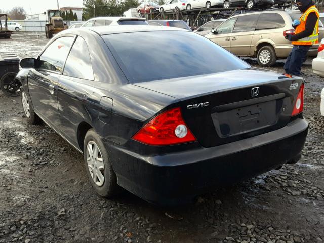 1HGEM22175L079430 - 2005 HONDA CIVIC DX V BLACK photo 3