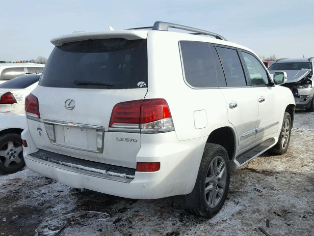 JTJHY7AX3F4171680 - 2015 LEXUS LX 570 WHITE photo 4