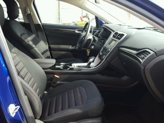 3FA6P0HD5ER207994 - 2014 FORD FUSION SE BLUE photo 5