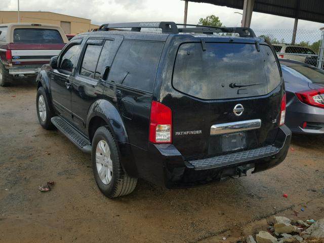 5N1AR18UX6C663537 - 2006 NISSAN PATHFINDER BLACK photo 3