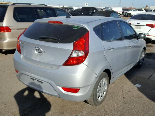 KMHCT5AE1CU034503 - 2012 HYUNDAI ACCENT GLS SILVER photo 4