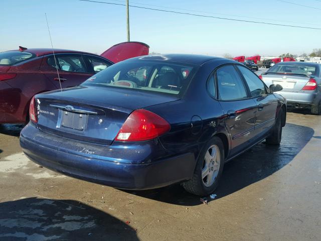 1FAHP56S51G165500 - 2001 FORD TAURUS SEL BLUE photo 4