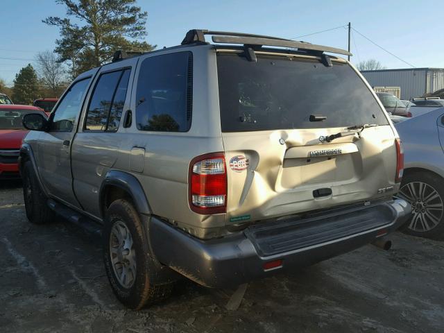 JN8DR07X91W501398 - 2001 NISSAN PATHFINDER GOLD photo 3