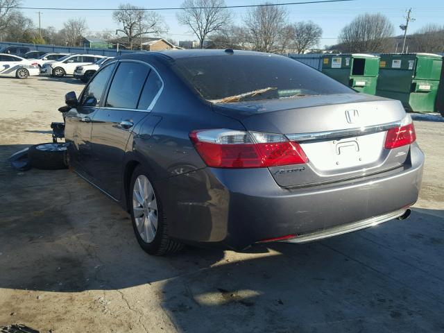 1HGCR2F8XDA077195 - 2013 HONDA ACCORD EXL GRAY photo 3
