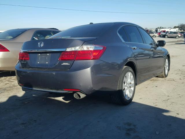 1HGCR2F8XDA077195 - 2013 HONDA ACCORD EXL GRAY photo 4