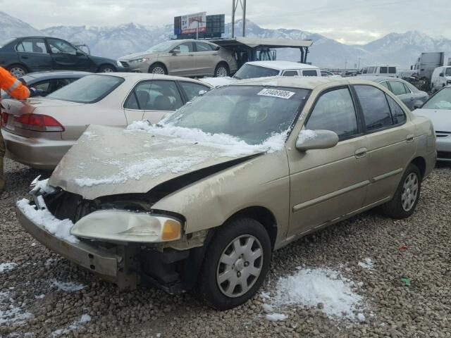 3N1CB51A02L553445 - 2002 NISSAN SENTRA GXE GOLD photo 2