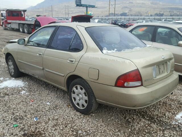 3N1CB51A02L553445 - 2002 NISSAN SENTRA GXE GOLD photo 3