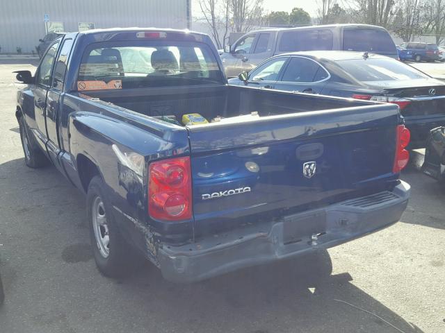 1D7HE22K96S533210 - 2006 DODGE DAKOTA ST BLUE photo 3