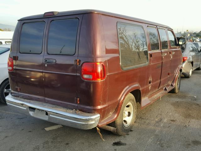 2B6HB11Y01K558801 - 2001 DODGE RAM VAN B1 MAROON photo 4