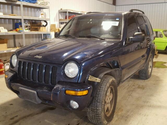 1J4GL58K73W543835 - 2003 JEEP LIBERTY LI BLUE photo 2