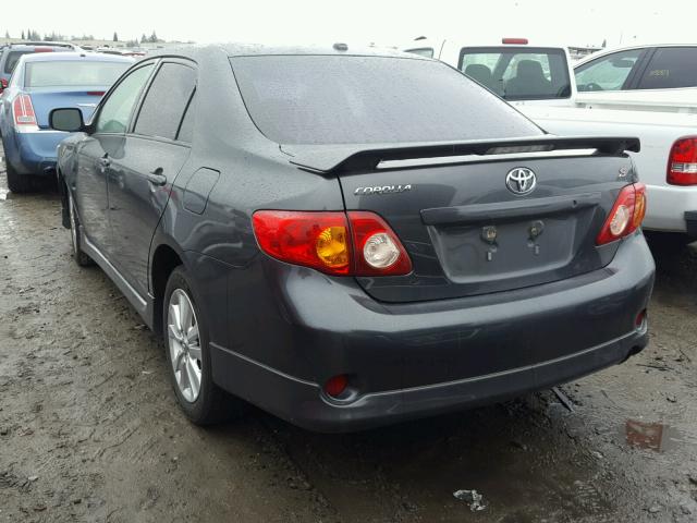 1NXBU40E29Z030571 - 2009 TOYOTA COROLLA BA GRAY photo 3