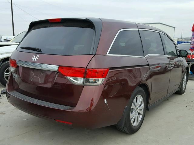 5FNRL5H43GB129915 - 2016 HONDA ODYSSEY EX MAROON photo 4