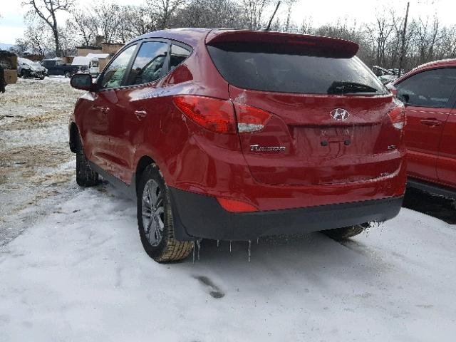 KM8JTCAF2FU002507 - 2015 HYUNDAI TUCSON GLS RED photo 3