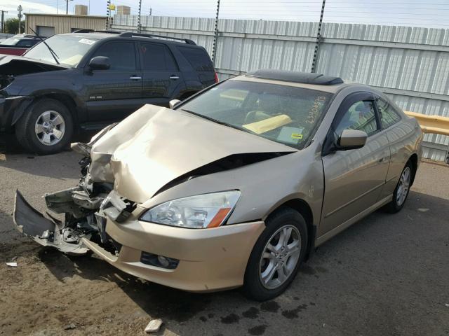 1HGCM72667A017726 - 2007 HONDA ACCORD EX GOLD photo 2