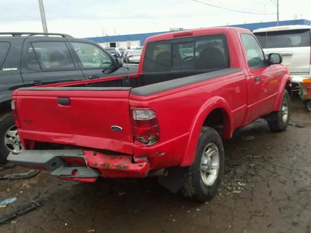 1FTYR10U33PA95523 - 2003 FORD RANGER RED photo 4
