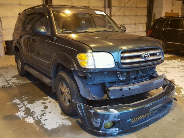 5TDBT48A82S081060 - 2002 TOYOTA SEQUOIA LI GREEN photo 1