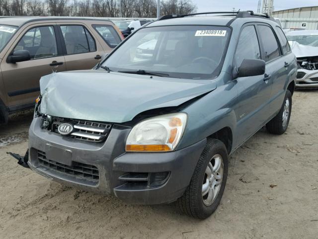 KNDJE723777424704 - 2007 KIA SPORTAGE E TEAL photo 2